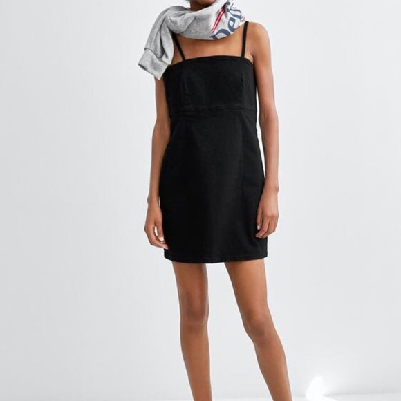 Black Denim Dress XS - Zara - Picture 7 of 7